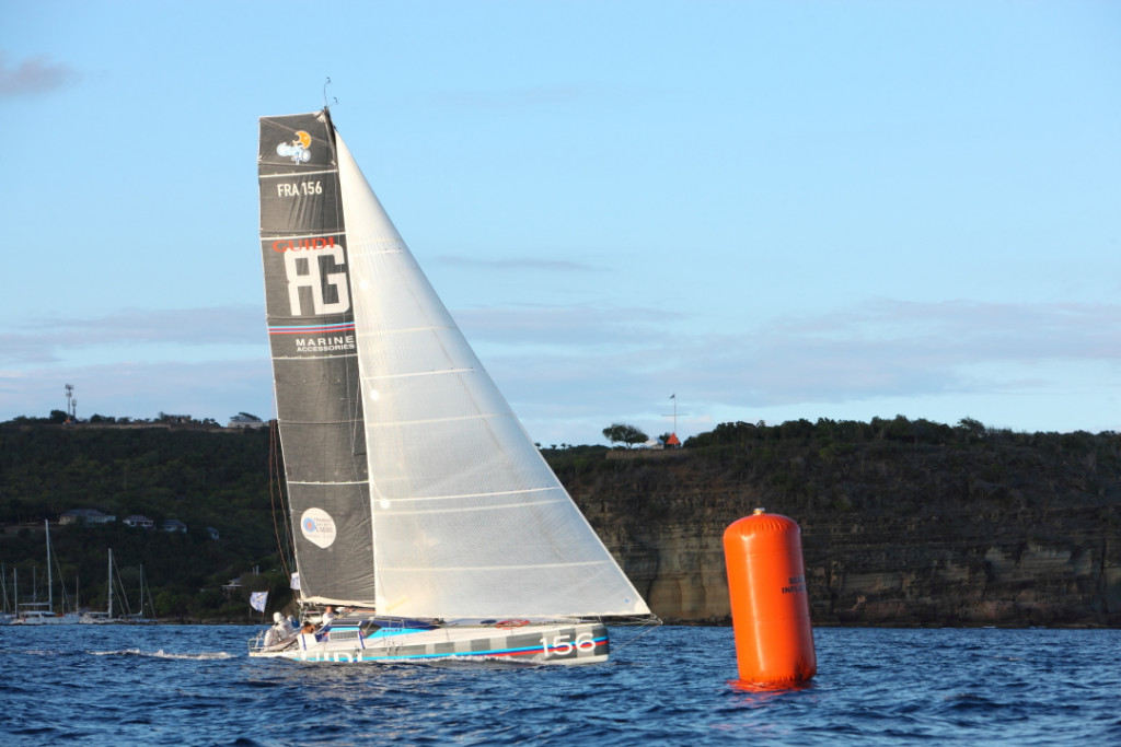 Charles-Louis Mourruau’s Class40 Guidi approaching the finish line © Tim Wright/Photoaction.com